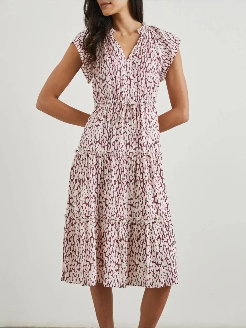 Rails JUNI DRESS - PINK STATIC LEOPARD MIDI Dress
KK26